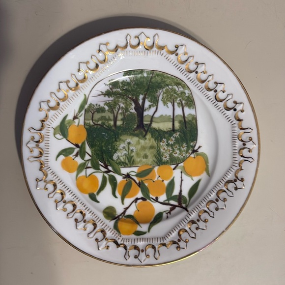 Hand painted Limoges plate